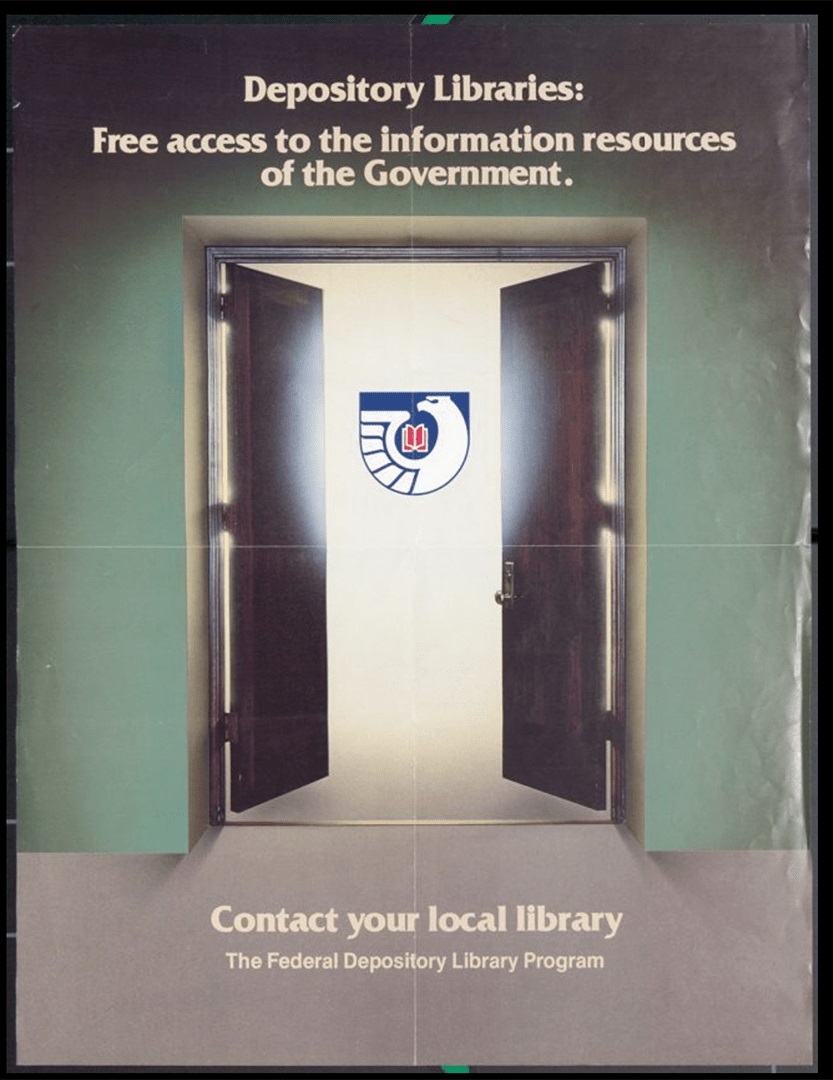 Depository Libraries poster with clear background